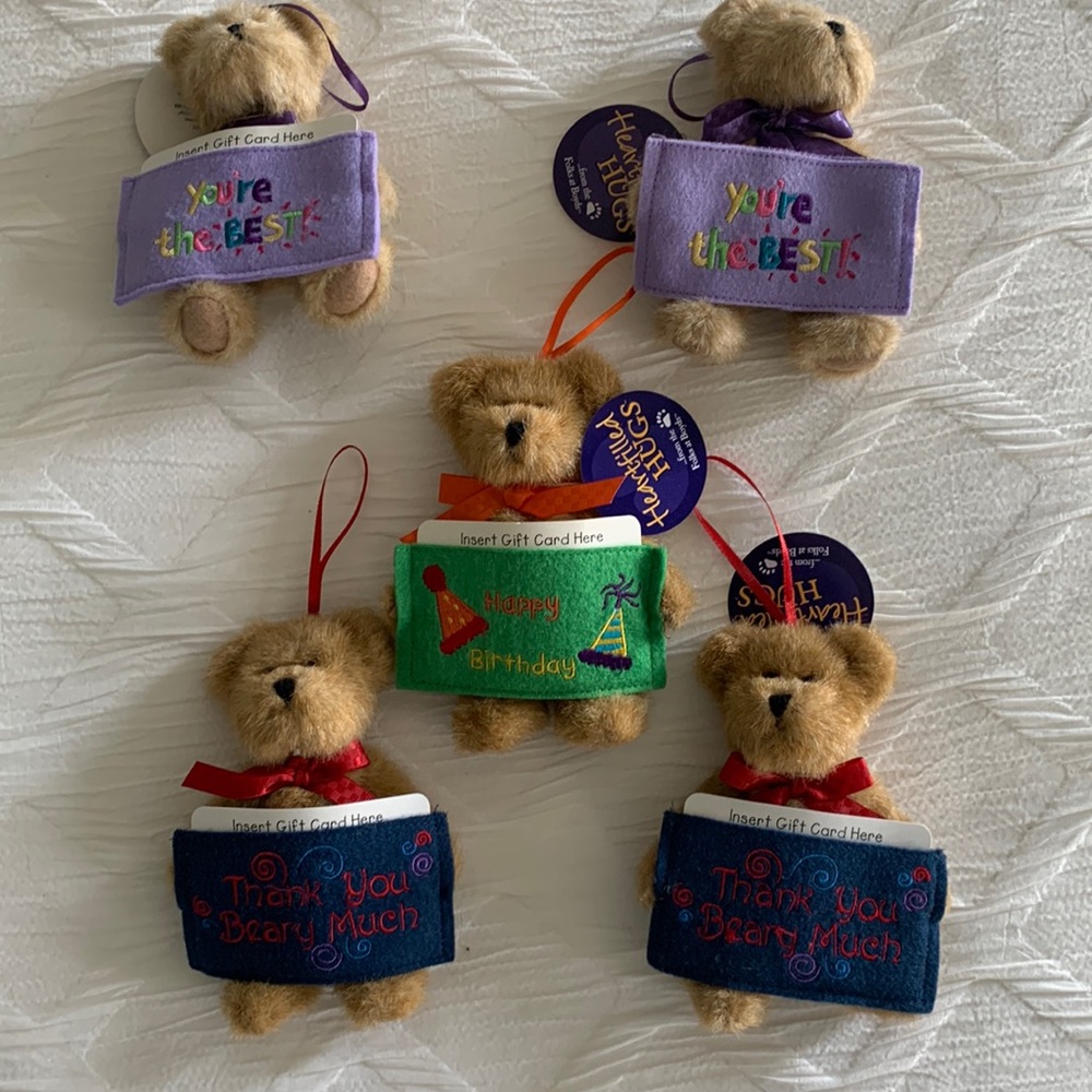 Boyd’s Bears gift card holders/ornaments, NWT, never used, sold separately